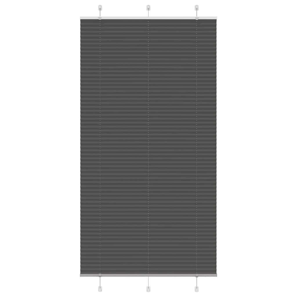 Plissé rolgordijn 105x200cm stofbreedte 104,4cm polyester zwart is nu te koop bij PeponiXL, paradijselijk wonen!