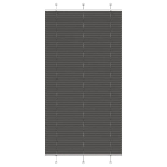 Plissé rolgordijn 105x200cm stofbreedte 104,4cm polyester zwart is nu te koop bij PeponiXL, paradijselijk wonen!