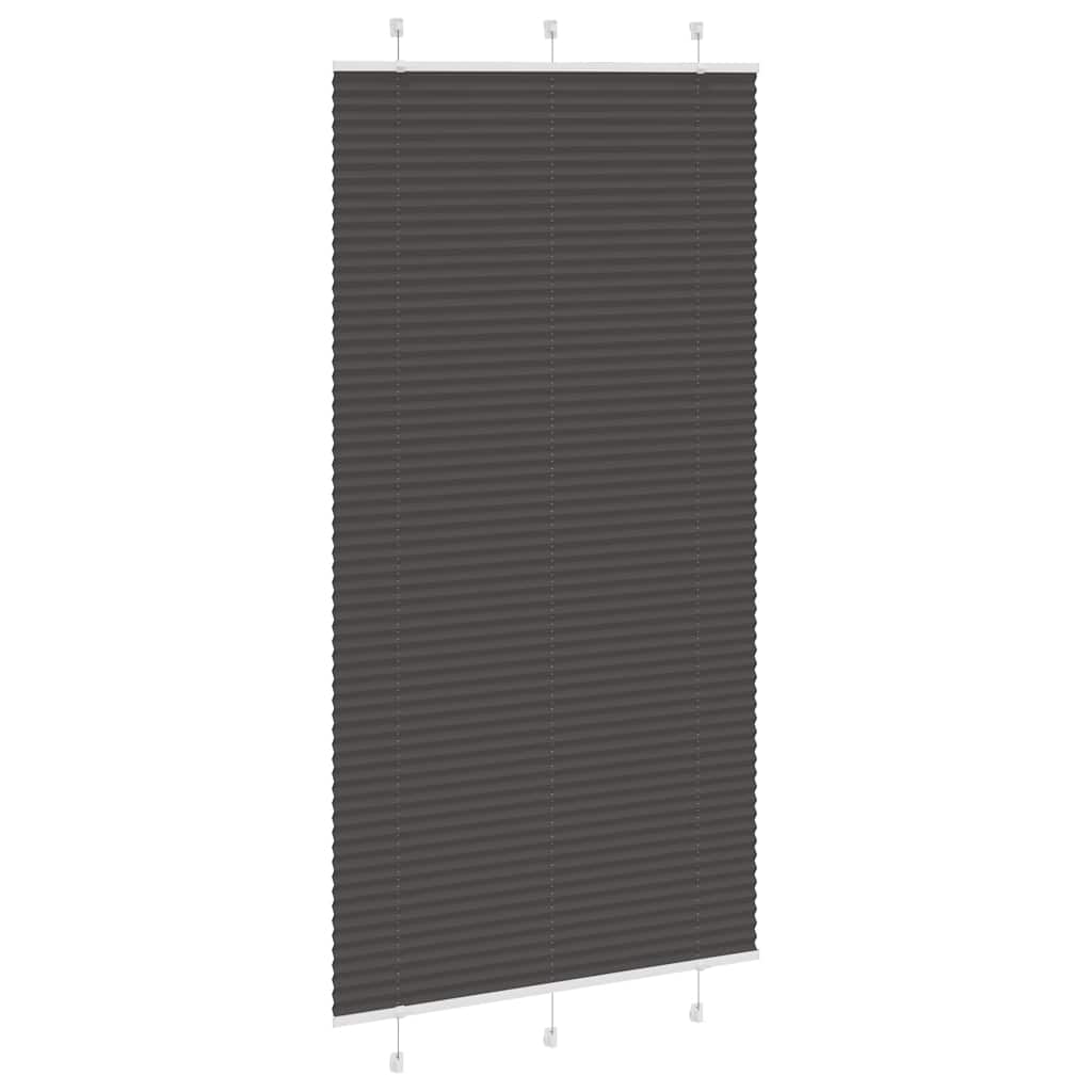 Plissé rolgordijn 105x200cm stofbreedte 104,4cm polyester zwart is nu te koop bij PeponiXL, paradijselijk wonen!