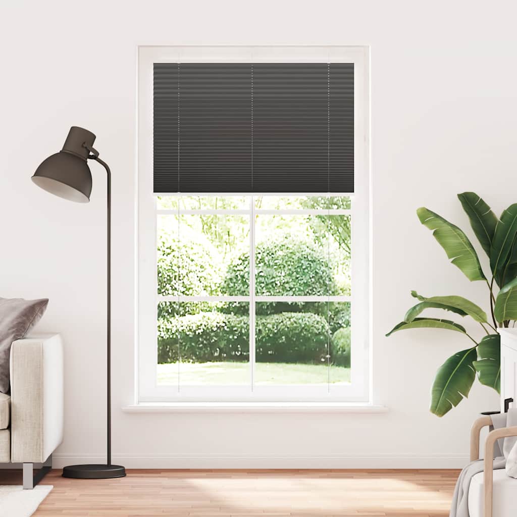 Plissé rolgordijn 115x200cm stofbreedte 114,4cm polyester zwart is nu te koop bij PeponiXL, paradijselijk wonen!