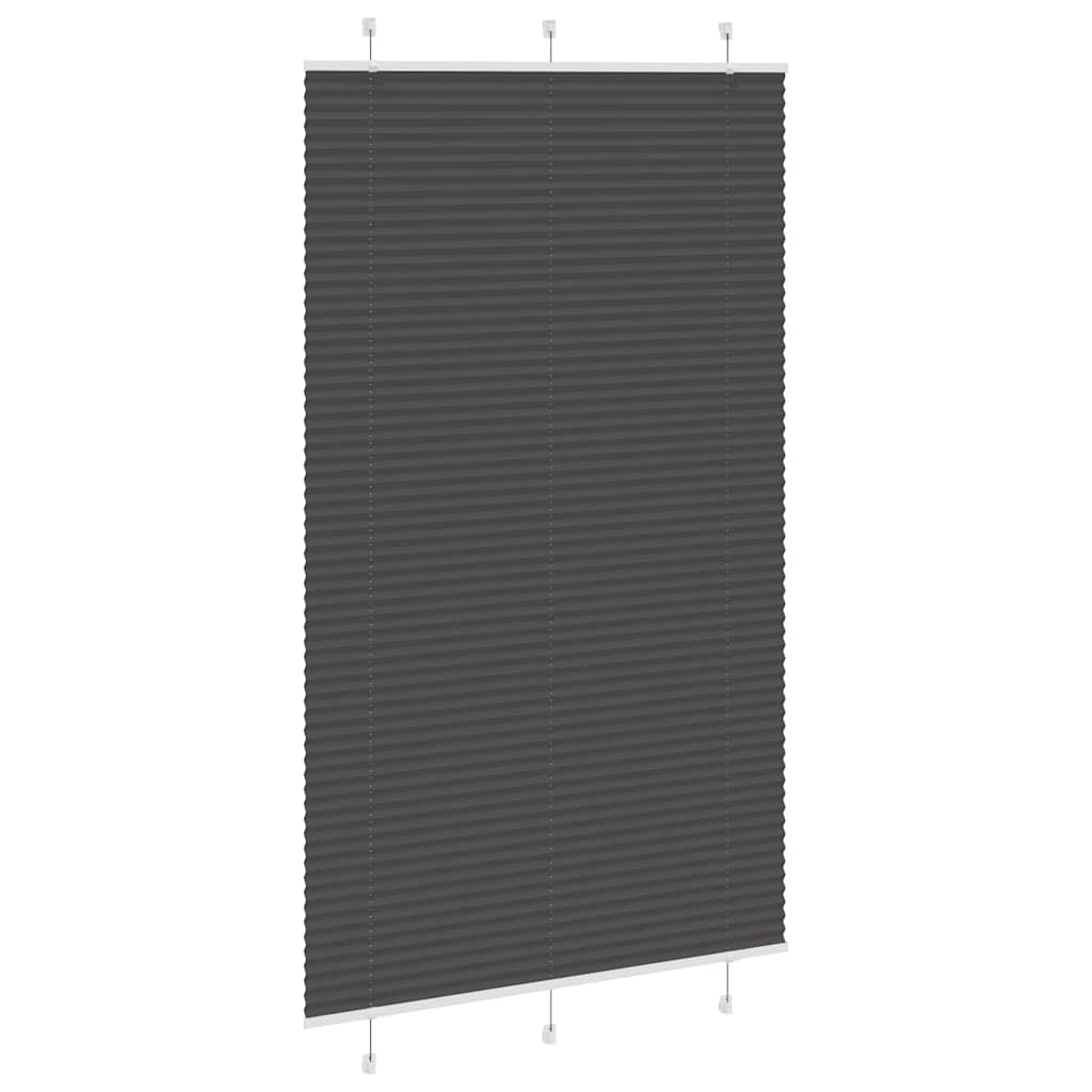 Plissé rolgordijn 115x200cm stofbreedte 114,4cm polyester zwart is nu te koop bij PeponiXL, paradijselijk wonen!