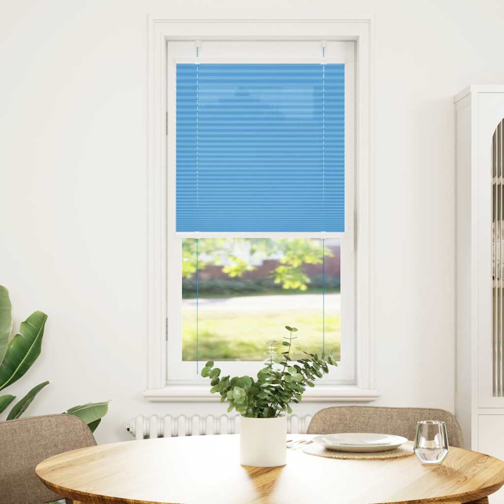 Plissé rolgordijn 65x100 cm stofbreedte 64,4 cm polyester blauw is nu te koop bij PeponiXL, paradijselijk wonen!