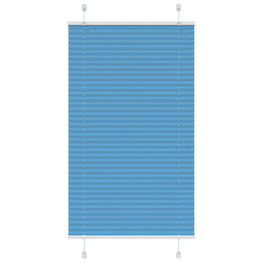 Plissé rolgordijn 75x100 cm stofbreedte 74,4 cm polyester blauw is nu te koop bij PeponiXL, paradijselijk wonen!