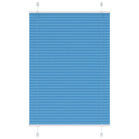 Plissé rolgordijn 85x100 cm stofbreedte 84,4 cm polyester blauw is nu te koop bij PeponiXL, paradijselijk wonen!