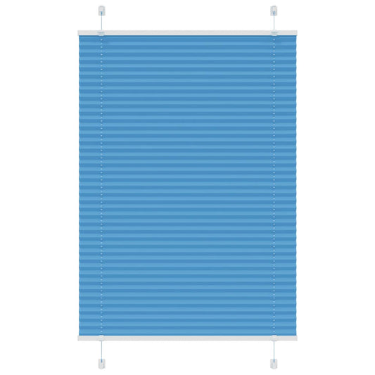 Plissé rolgordijn 95x100 cm stofbreedte 94,4 cm polyester blauw is nu te koop bij PeponiXL, paradijselijk wonen!