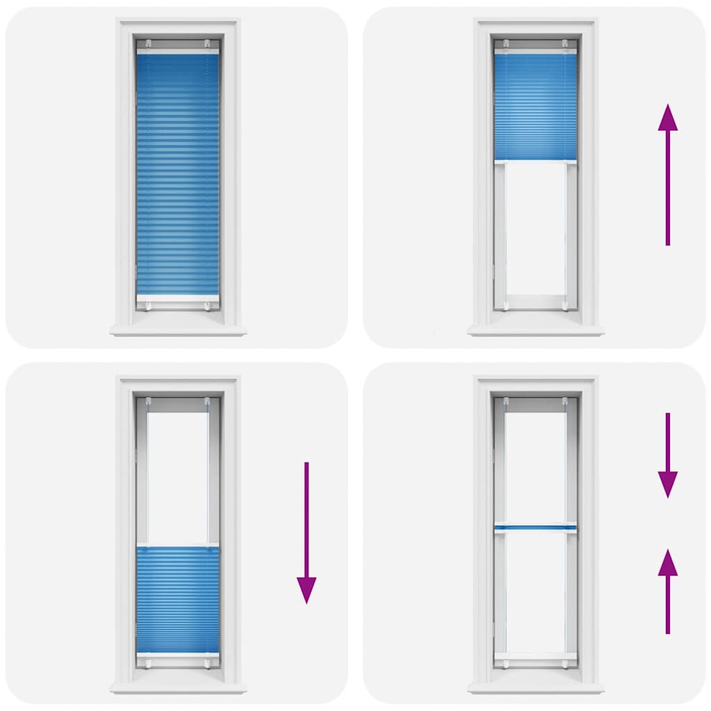 Plissé rolgordijn 40x150 cm stofbreedte 39,4 cm polyester blauw is nu te koop bij PeponiXL, paradijselijk wonen!