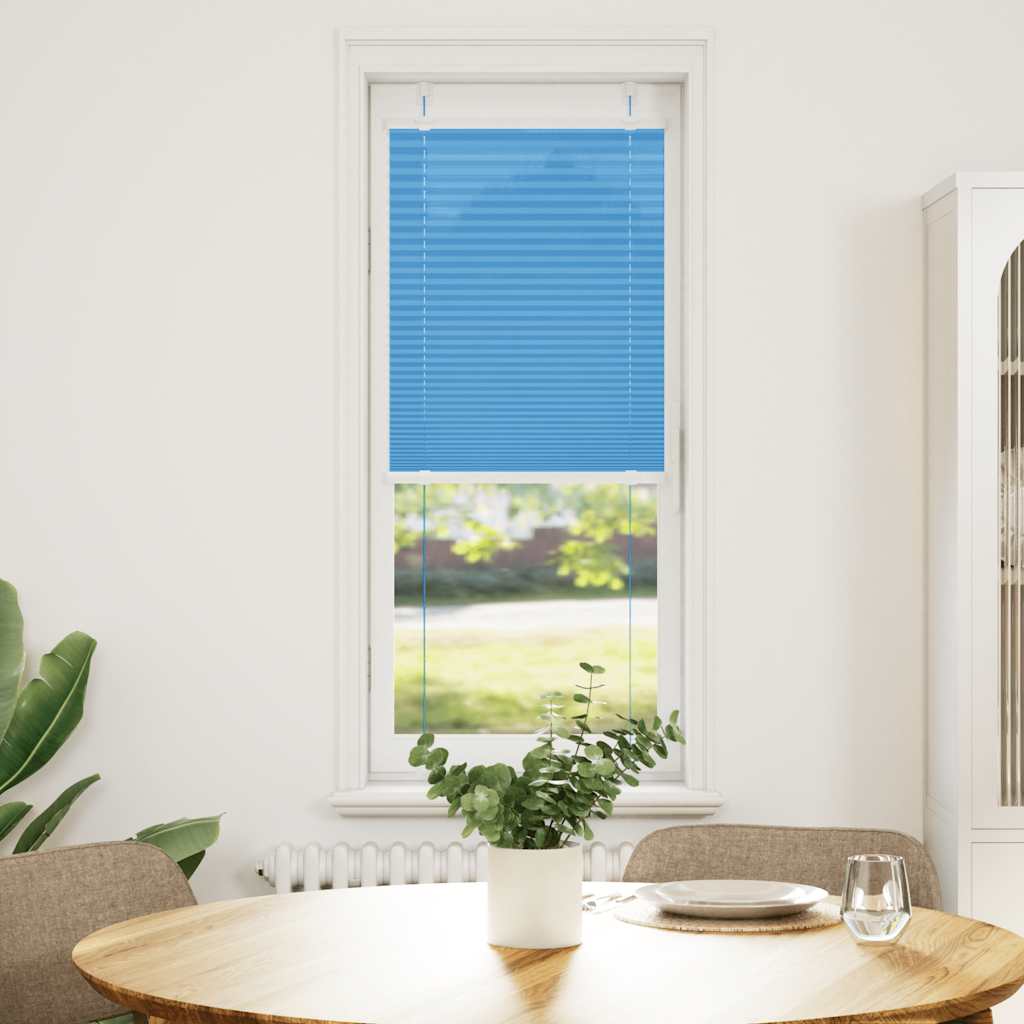 Plissé rolgordijn 45x150 cm stofbreedte 44,4 cm polyester blauw is nu te koop bij PeponiXL, paradijselijk wonen!