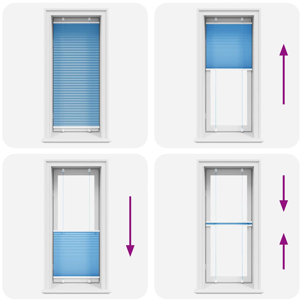 Plissé rolgordijn 60x150 cm stofbreedte 59,4 cm polyester blauw is nu te koop bij PeponiXL, paradijselijk wonen!