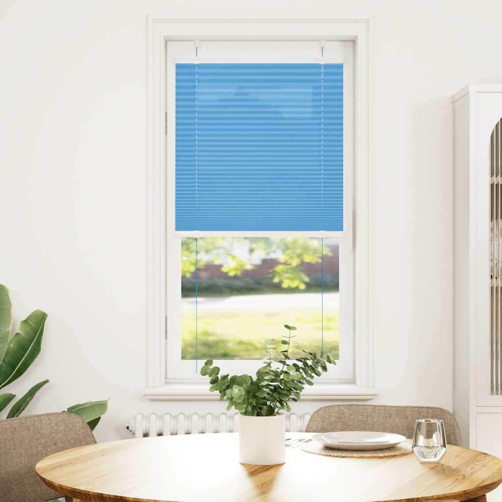 Plissé rolgordijn 65x150 cm stofbreedte 64,4 cm polyester blauw is nu te koop bij PeponiXL, paradijselijk wonen!