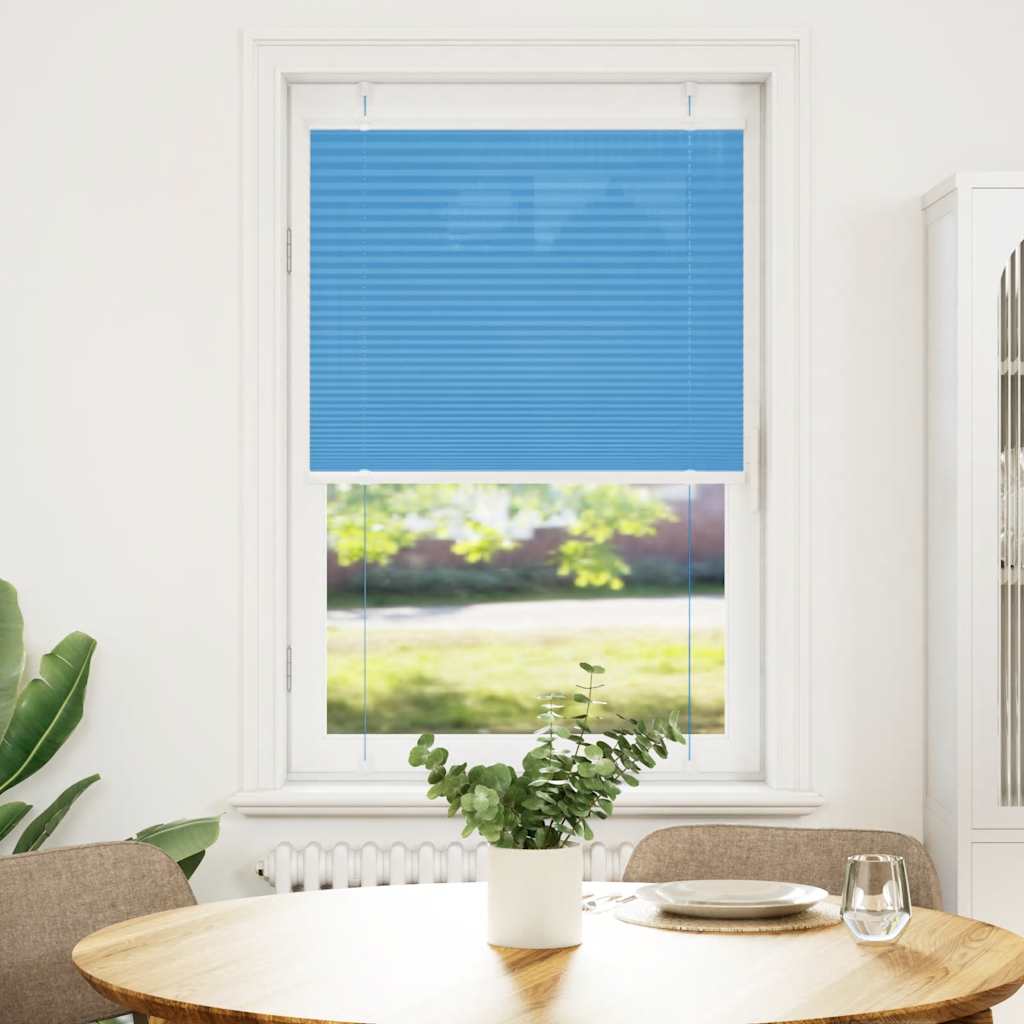 Plissé rolgordijn 75x150 cm stofbreedte 74,4 cm polyester blauw is nu te koop bij PeponiXL, paradijselijk wonen!