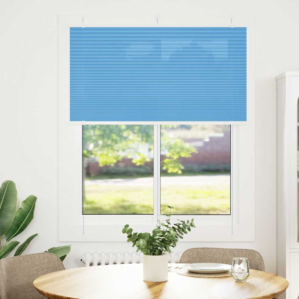 Plissé rolgordijn 105x150cm stofbreedte 104,4cm polyester blauw is nu te koop bij PeponiXL, paradijselijk wonen!
