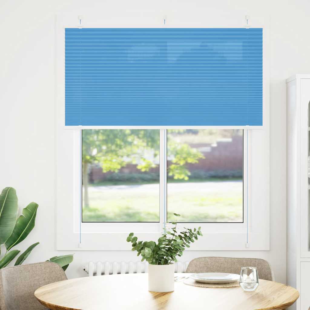 Plissé rolgordijn 115x150cm stofbreedte 114,4cm polyester blauw is nu te koop bij PeponiXL, paradijselijk wonen!