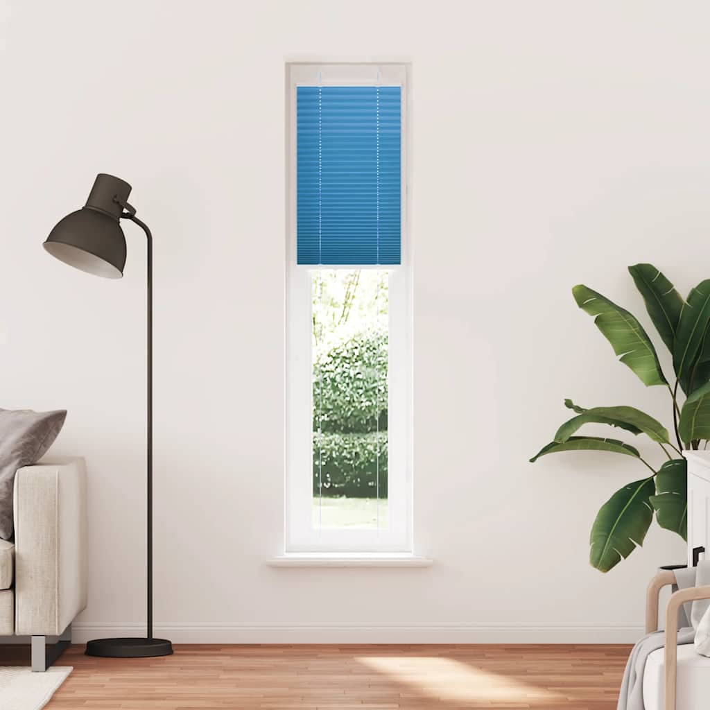 Plissé rolgordijn 40x200 cm stofbreedte 39,4 cm polyester blauw is nu te koop bij PeponiXL, paradijselijk wonen!