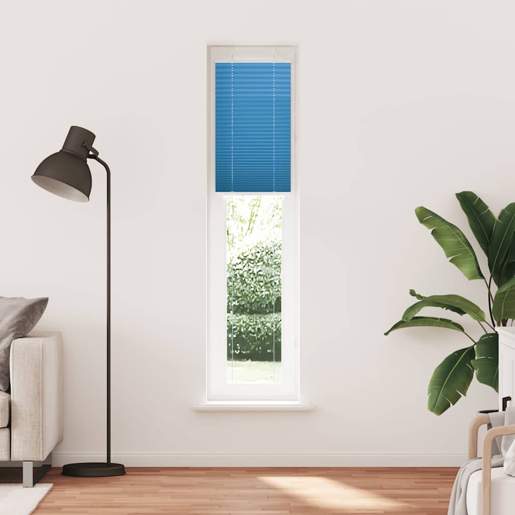 Plissé rolgordijn 45x200 cm stofbreedte 44,4 cm polyester blauw is nu te koop bij PeponiXL, paradijselijk wonen!