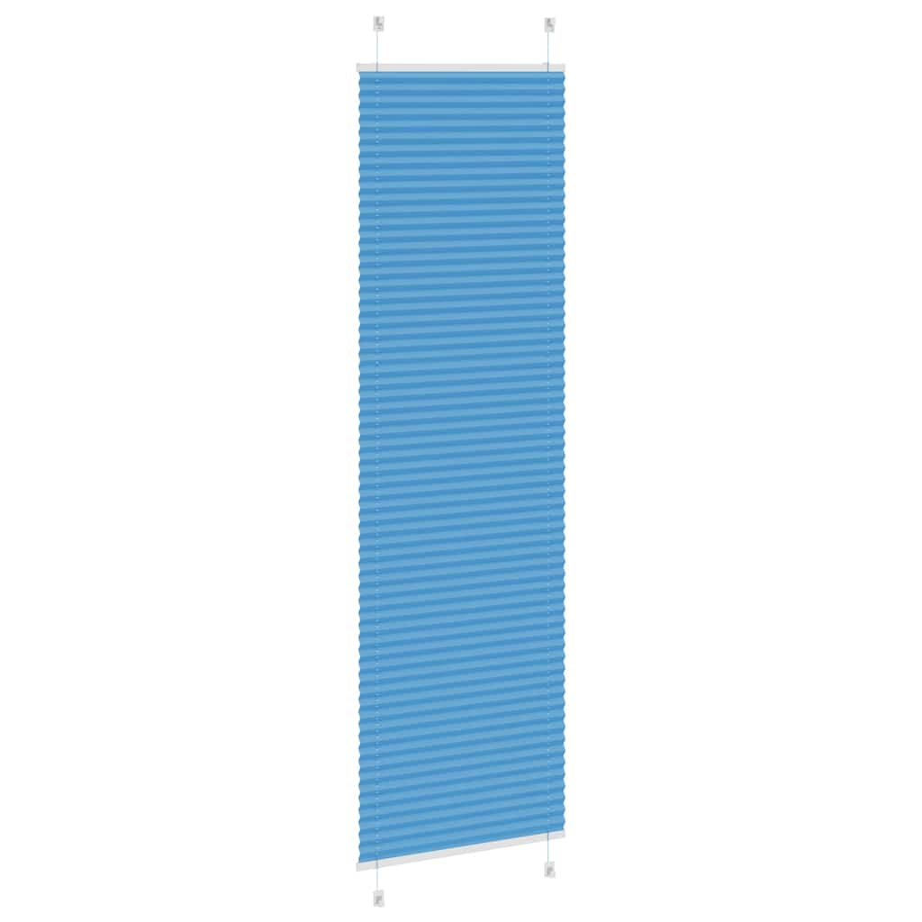 Plissé rolgordijn 55x200 cm stofbreedte 54,4 cm polyester blauw is nu te koop bij PeponiXL, paradijselijk wonen!