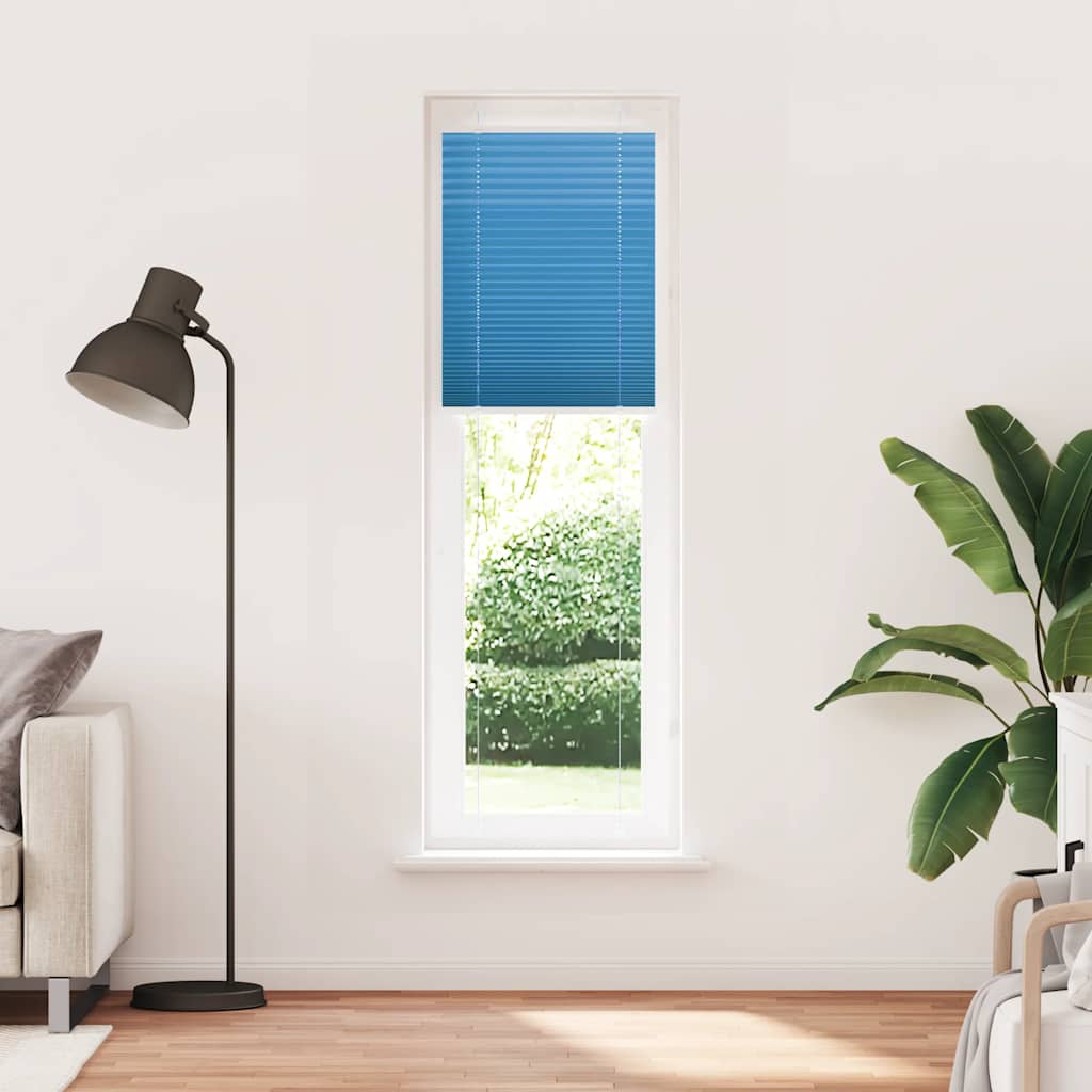 Plissé rolgordijn 60x200 cm stofbreedte 59,4 cm polyester blauw is nu te koop bij PeponiXL, paradijselijk wonen!