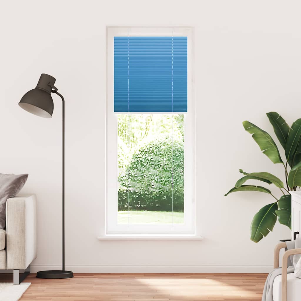 Plissé rolgordijn 70x200 cm stofbreedte 69,4 cm polyester blauw is nu te koop bij PeponiXL, paradijselijk wonen!