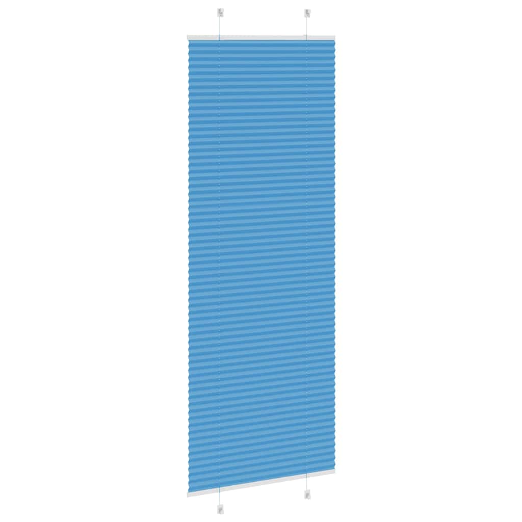 Plissé rolgordijn 75x200 cm stofbreedte 74,4 cm polyester blauw is nu te koop bij PeponiXL, paradijselijk wonen!
