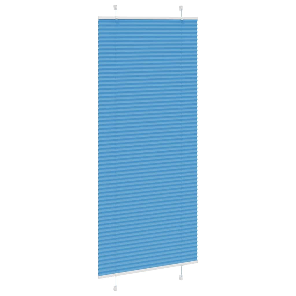 Plissé rolgordijn 85x200 cm stofbreedte 84,4 cm polyester blauw is nu te koop bij PeponiXL, paradijselijk wonen!