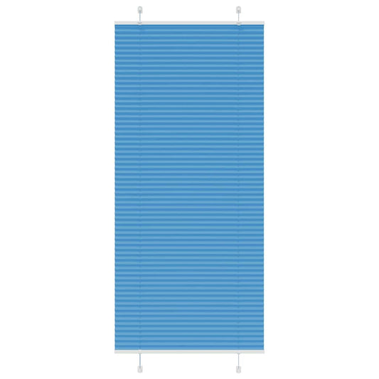 Plissé rolgordijn 95x200 cm stofbreedte 94,4 cm polyester blauw is nu te koop bij PeponiXL, paradijselijk wonen!