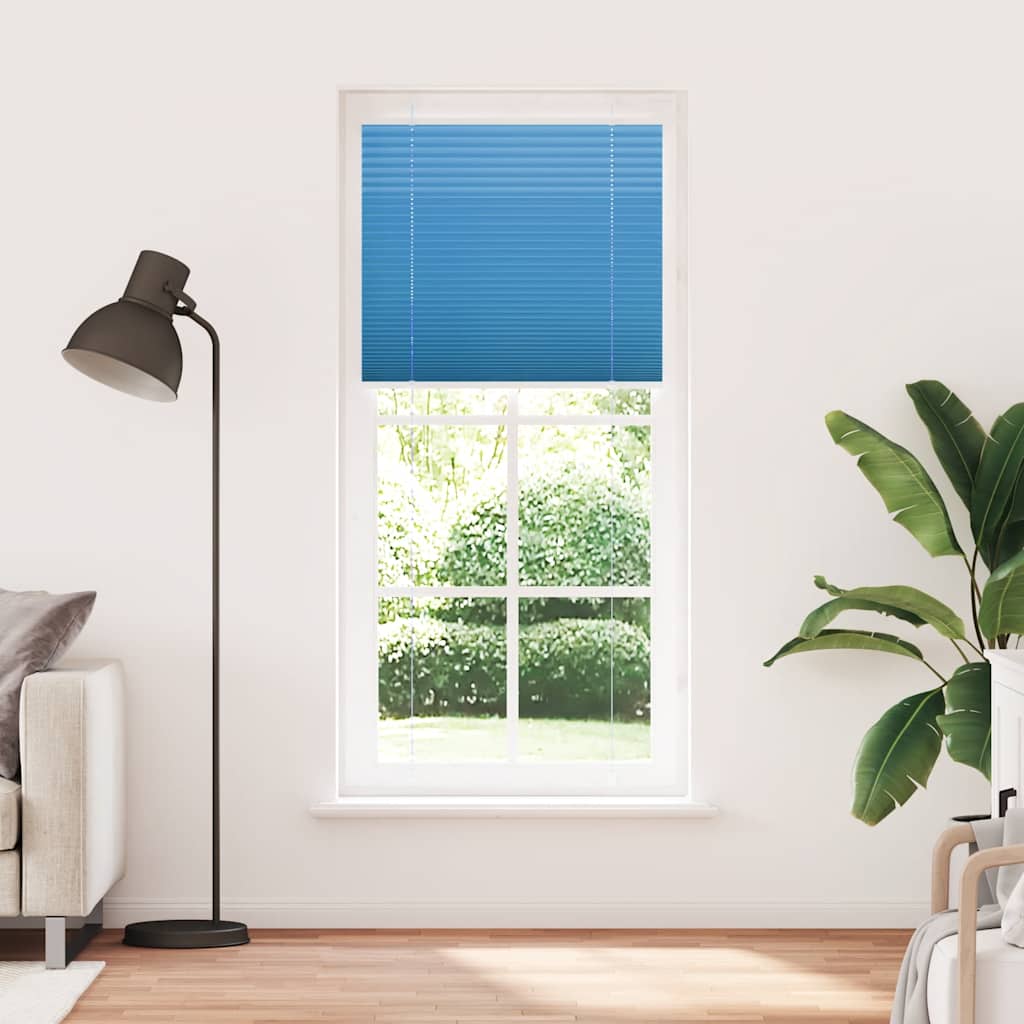 Plissé rolgordijn 95x200 cm stofbreedte 94,4 cm polyester blauw is nu te koop bij PeponiXL, paradijselijk wonen!