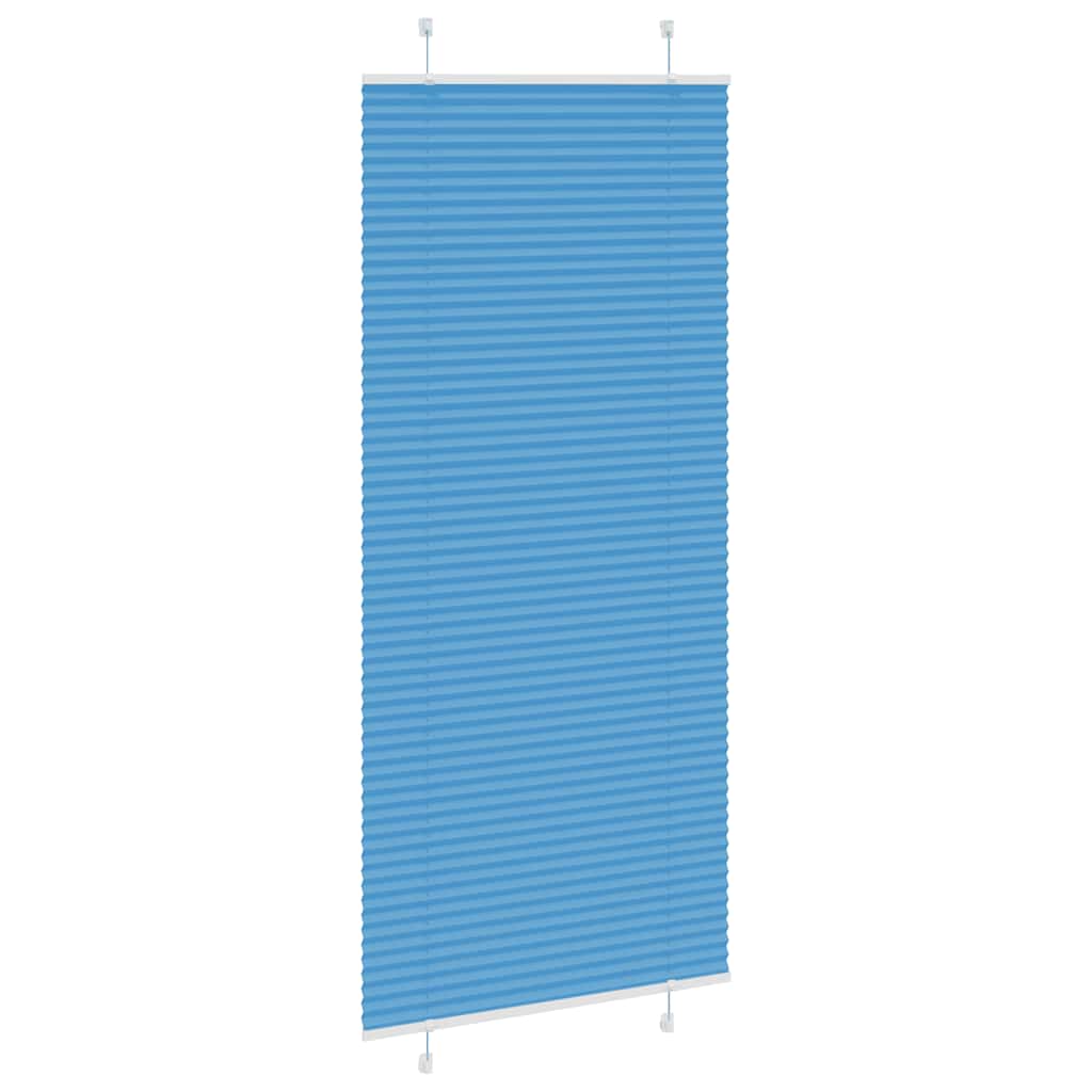 Plissé rolgordijn 95x200 cm stofbreedte 94,4 cm polyester blauw is nu te koop bij PeponiXL, paradijselijk wonen!