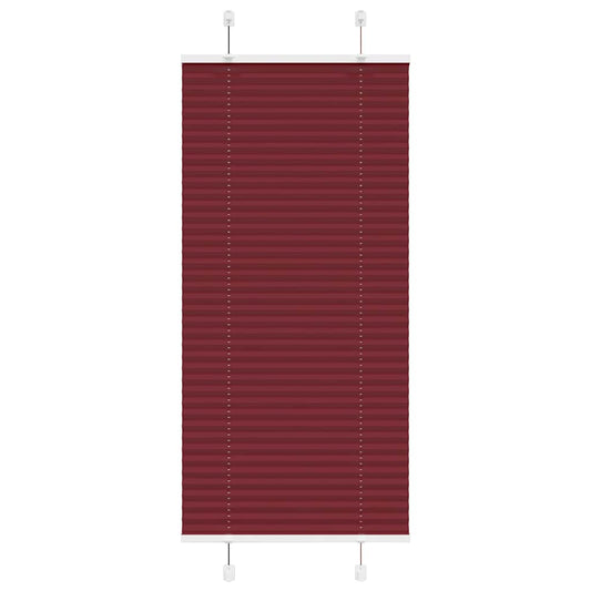 Plissé rolgordijn 55x100 cm stofbreedte 54,4 cm bordeauxrood is nu te koop bij PeponiXL, paradijselijk wonen!