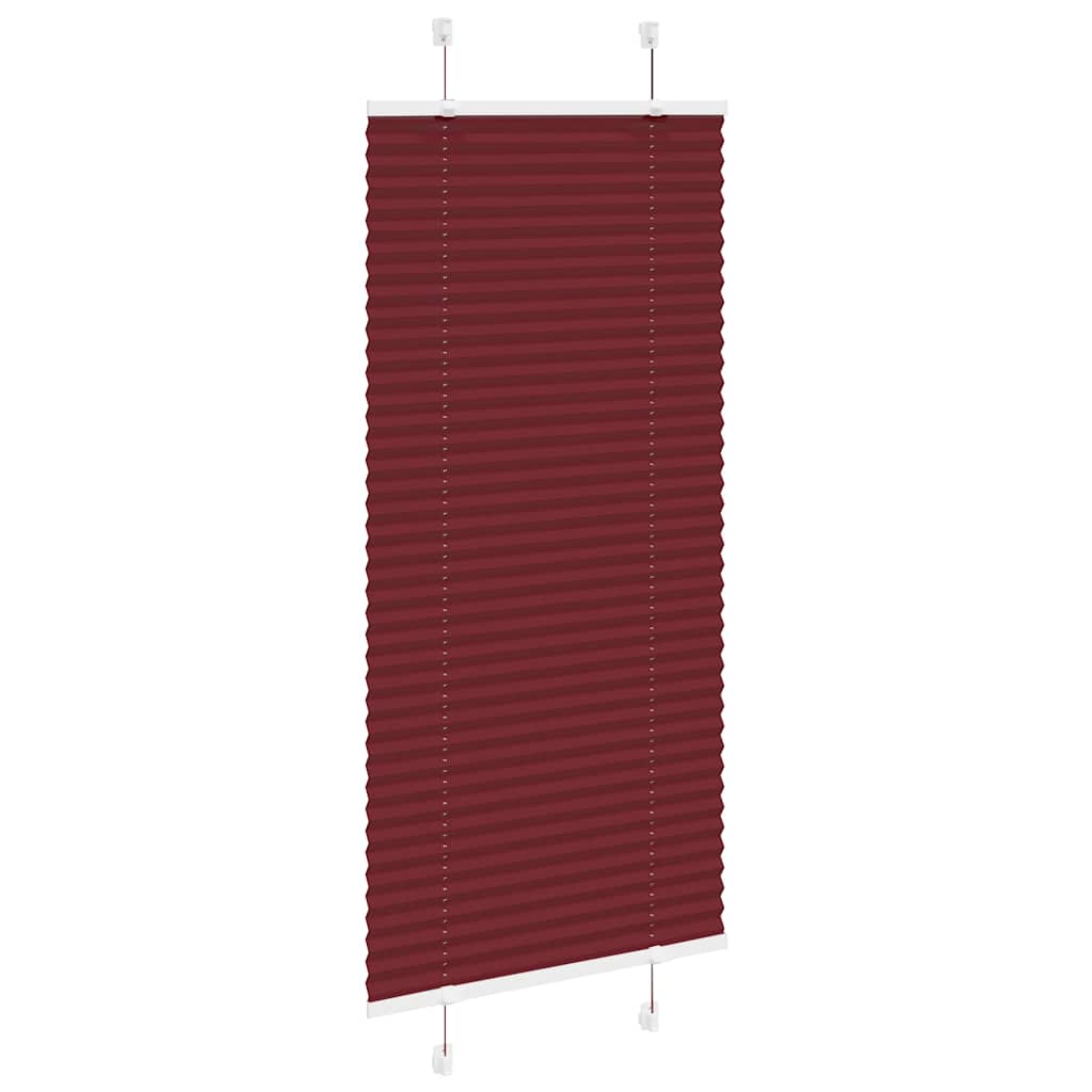 Plissé rolgordijn 55x100 cm stofbreedte 54,4 cm bordeauxrood is nu te koop bij PeponiXL, paradijselijk wonen!