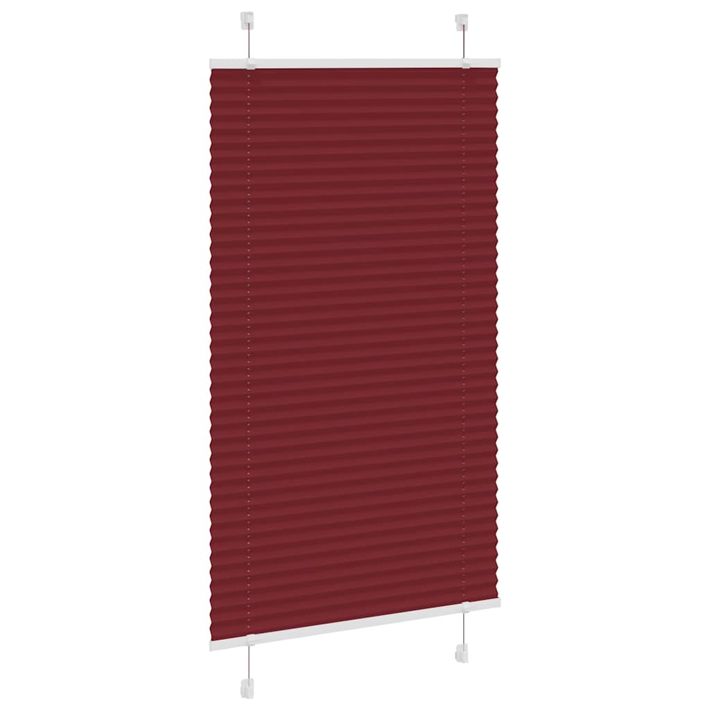 Plissé rolgordijn 75x100 cm stofbreedte 74,4 cm bordeauxrood is nu te koop bij PeponiXL, paradijselijk wonen!