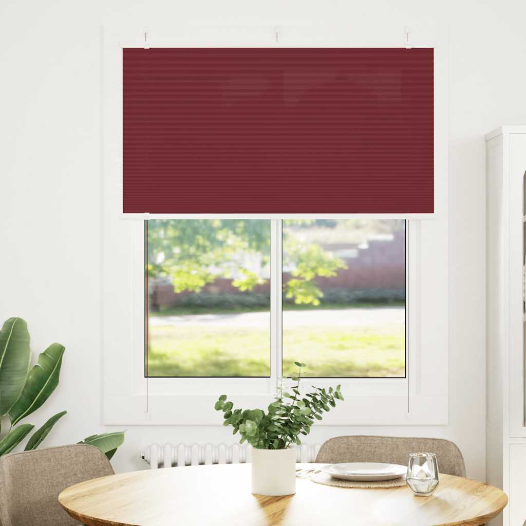 Plissé rolgordijn 110x100cm stofbreedte 109,4cm bordeauxrood is nu te koop bij PeponiXL, paradijselijk wonen!
