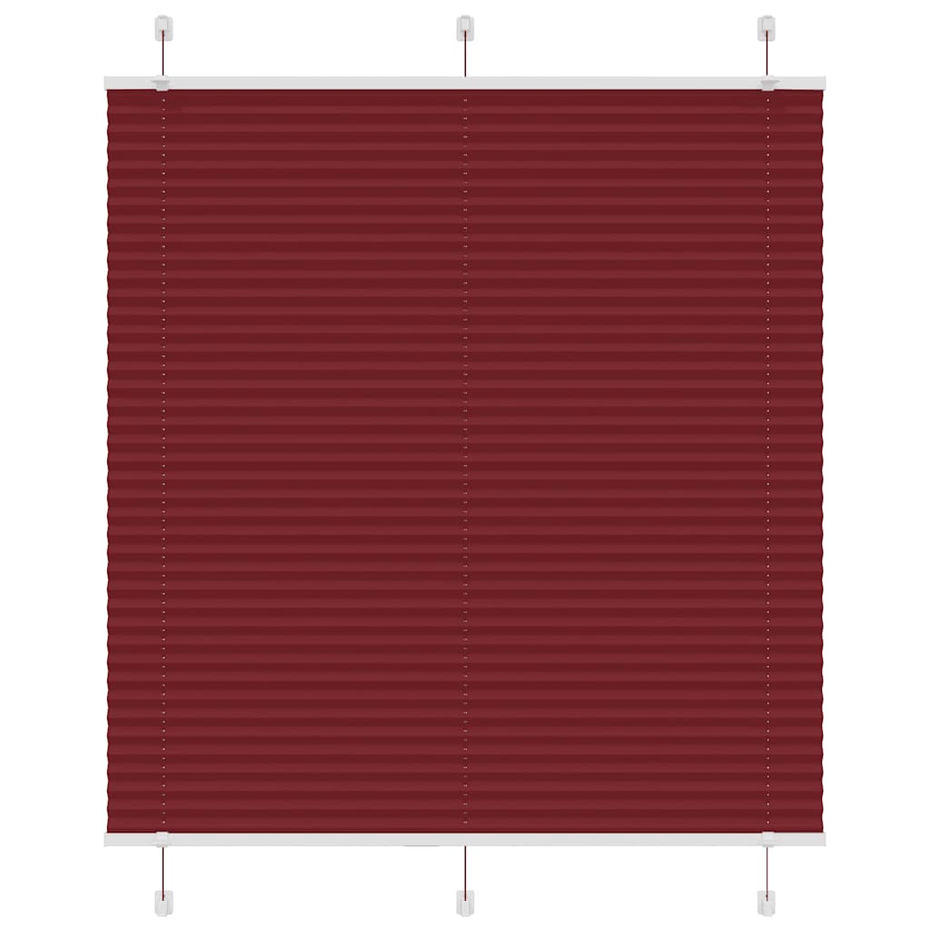 Plissé rolgordijn 120x100cm stofbreedte 119,4cm bordeauxrood is nu te koop bij PeponiXL, paradijselijk wonen!