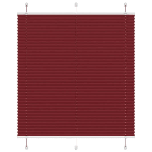 Plissé rolgordijn 120x100cm stofbreedte 119,4cm bordeauxrood is nu te koop bij PeponiXL, paradijselijk wonen!