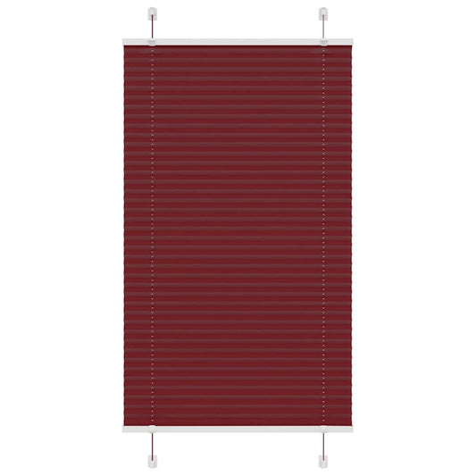 Plissé rolgordijn 80x150 cm stofbreedte 79,4 cm bordeauxrood is nu te koop bij PeponiXL, paradijselijk wonen!