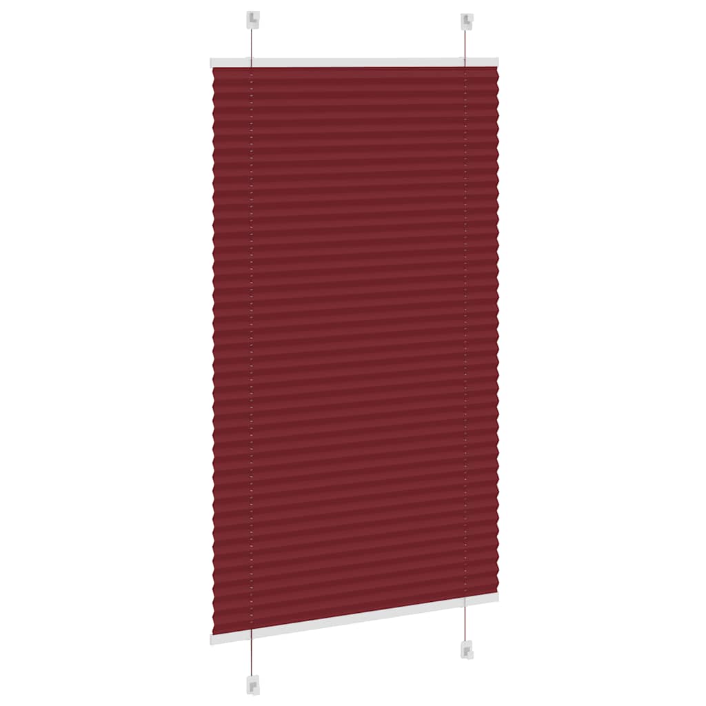 Plissé rolgordijn 80x150 cm stofbreedte 79,4 cm bordeauxrood is nu te koop bij PeponiXL, paradijselijk wonen!