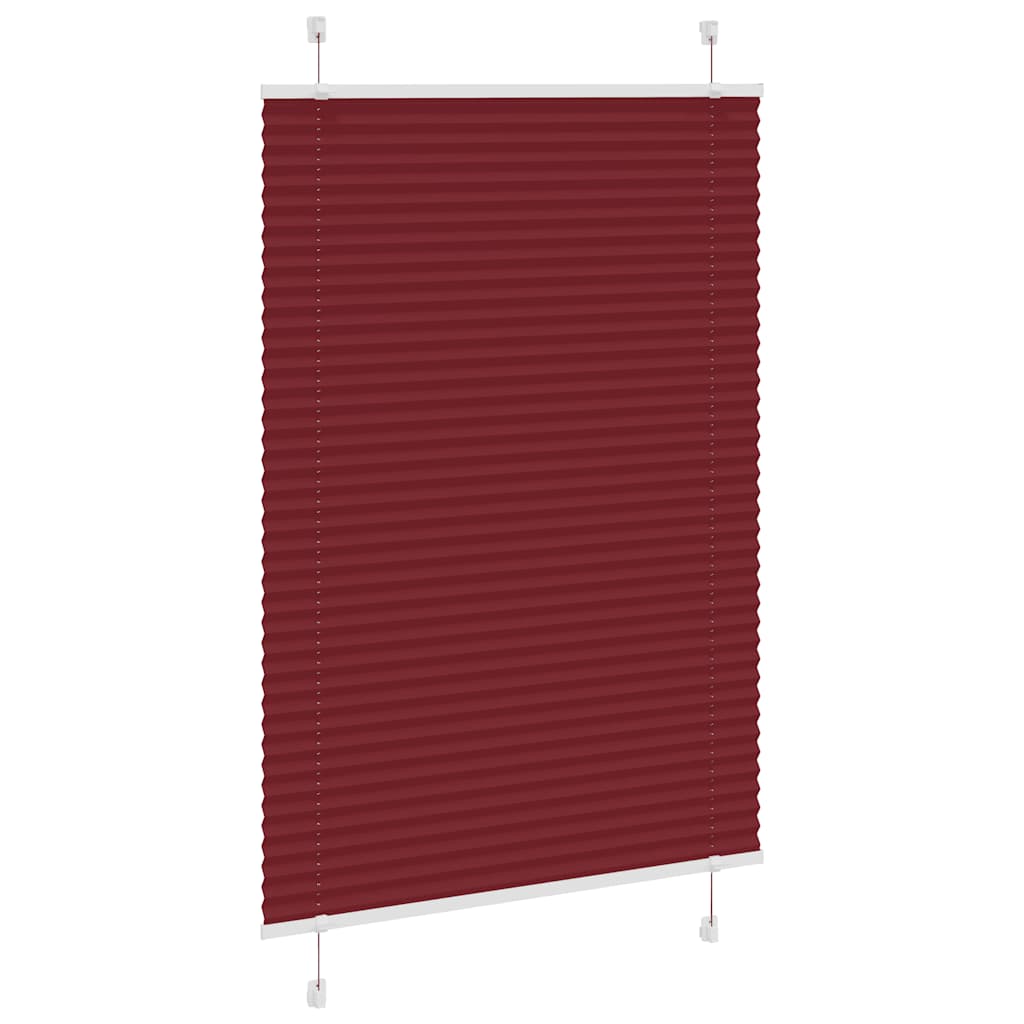 Plissé rolgordijn 100x150 cm stofbreedte 99,4cm bordeauxrood is nu te koop bij PeponiXL, paradijselijk wonen!