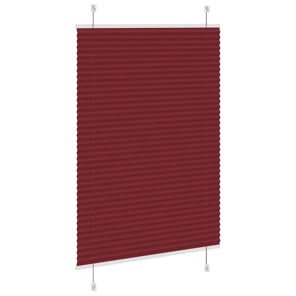 Plissé rolgordijn 100x150 cm stofbreedte 99,4cm bordeauxrood is nu te koop bij PeponiXL, paradijselijk wonen!