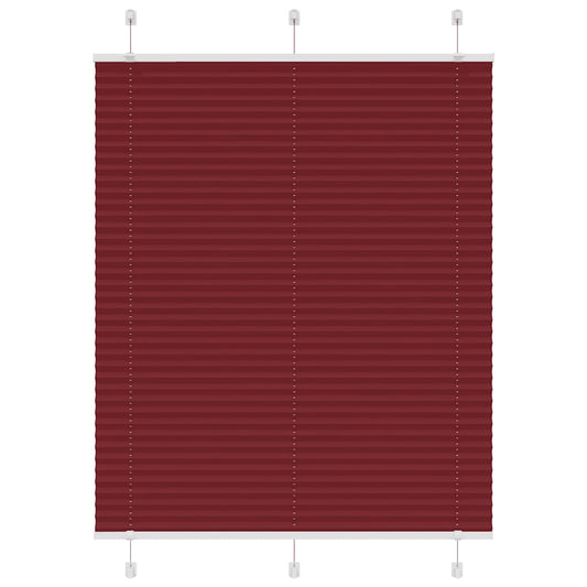 Plissé rolgordijn 105x150cm stofbreedte 104,4cm bordeauxrood is nu te koop bij PeponiXL, paradijselijk wonen!