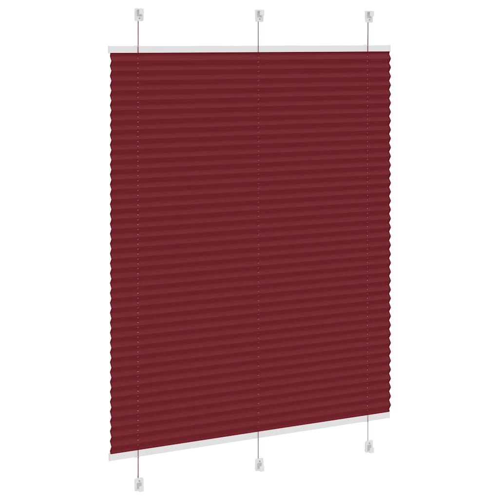 Plissé rolgordijn 105x150cm stofbreedte 104,4cm bordeauxrood is nu te koop bij PeponiXL, paradijselijk wonen!