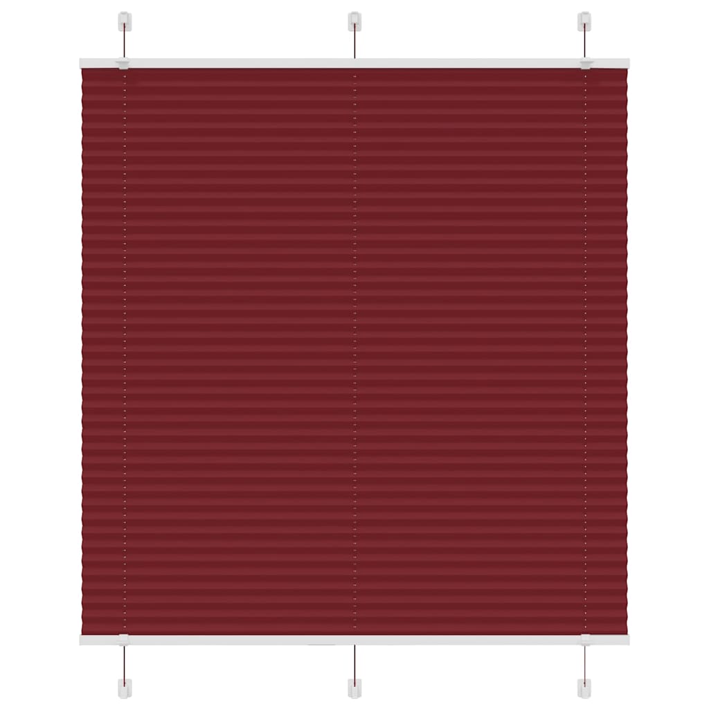 Plissé rolgordijn 120x150cm stofbreedte 119,4cm bordeauxrood is nu te koop bij PeponiXL, paradijselijk wonen!