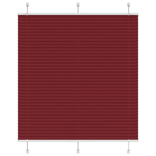 Plissé rolgordijn 120x150cm stofbreedte 119,4cm bordeauxrood is nu te koop bij PeponiXL, paradijselijk wonen!