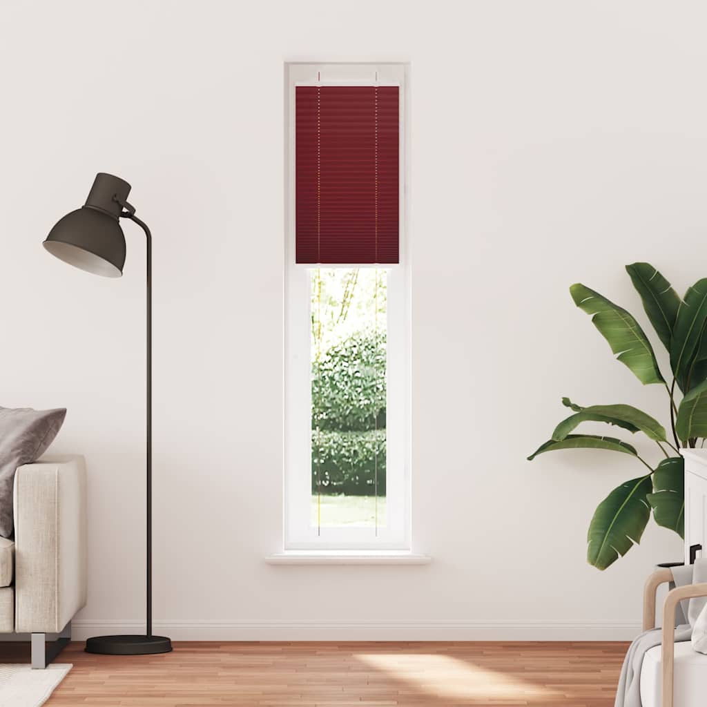 Plissé rolgordijn 40x200 cm stofbreedte 39,4 cm bordeauxrood is nu te koop bij PeponiXL, paradijselijk wonen!