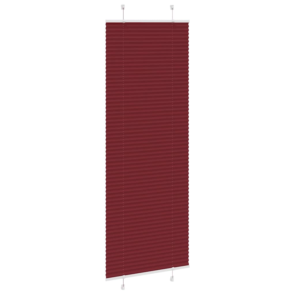 Plissé rolgordijn 75x200 cm stofbreedte 74,4 cm bordeauxrood is nu te koop bij PeponiXL, paradijselijk wonen!