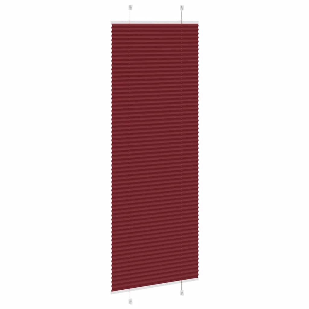 Plissé rolgordijn 75x200 cm stofbreedte 74,4 cm bordeauxrood is nu te koop bij PeponiXL, paradijselijk wonen!