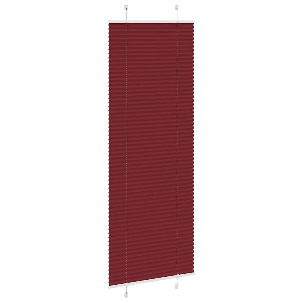 Plissé rolgordijn 80x200 cm stofbreedte 79,4 cm bordeauxrood is nu te koop bij PeponiXL, paradijselijk wonen!