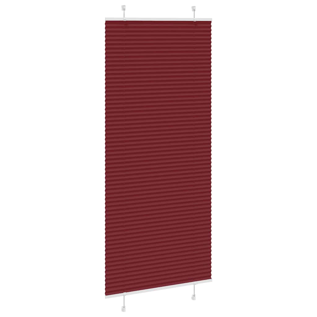 Plissé rolgordijn 85x200 cm stofbreedte 84,4 cm bordeauxrood is nu te koop bij PeponiXL, paradijselijk wonen!