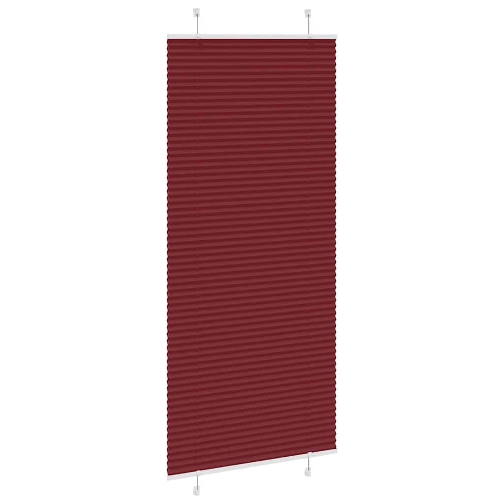 Plissé rolgordijn 95x200 cm stofbreedte 94,4 cm bordeauxrood is nu te koop bij PeponiXL, paradijselijk wonen!