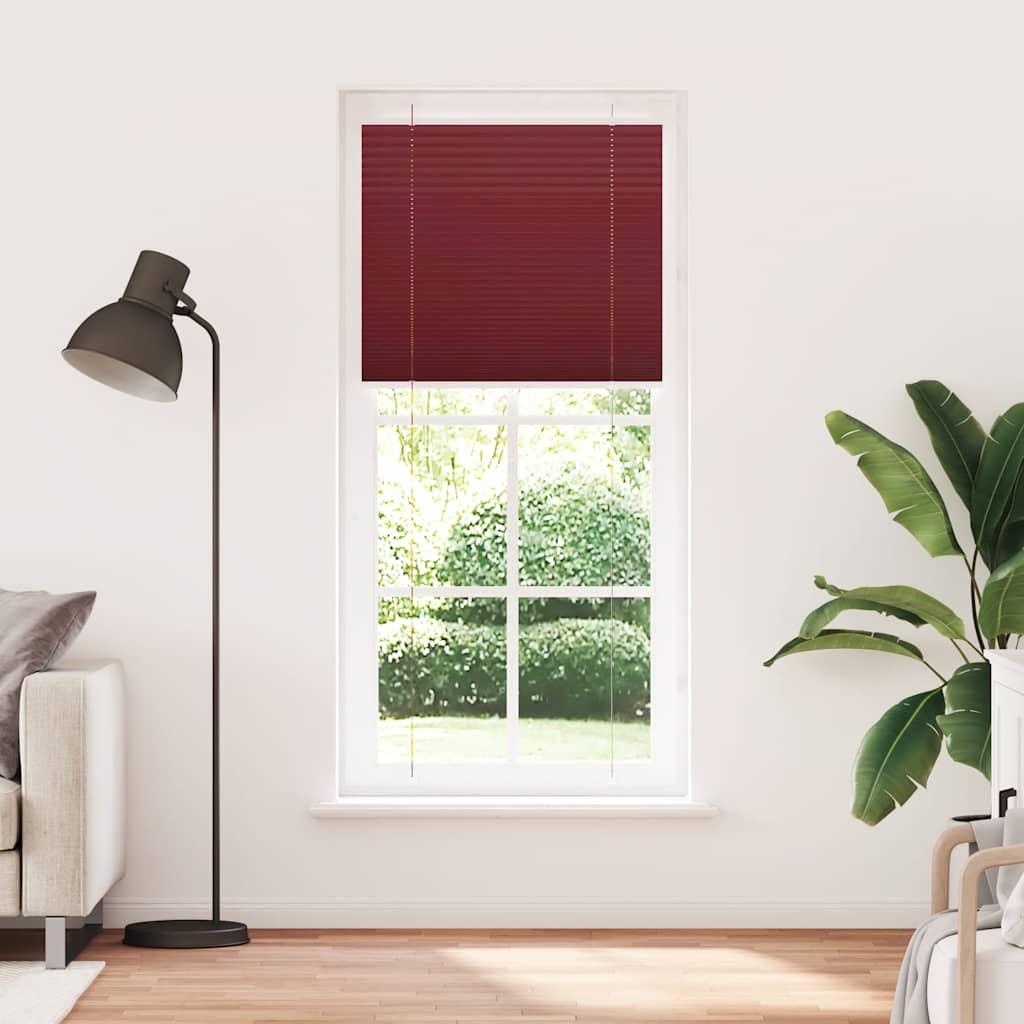 Plissé rolgordijn 100x200cm stofbreedte 99,4 cm bordeauxrood is nu te koop bij PeponiXL, paradijselijk wonen!