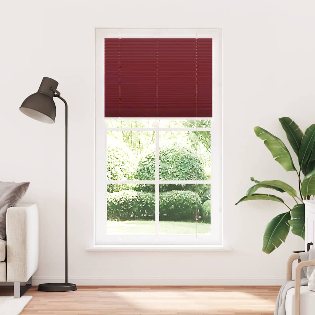 Plissé rolgordijn 105x200cm stofbreedte 104,4cm bordeauxrood is nu te koop bij PeponiXL, paradijselijk wonen!