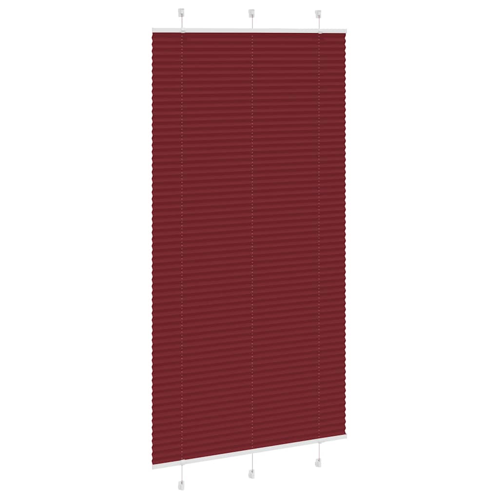 Plissé rolgordijn 105x200cm stofbreedte 104,4cm bordeauxrood is nu te koop bij PeponiXL, paradijselijk wonen!