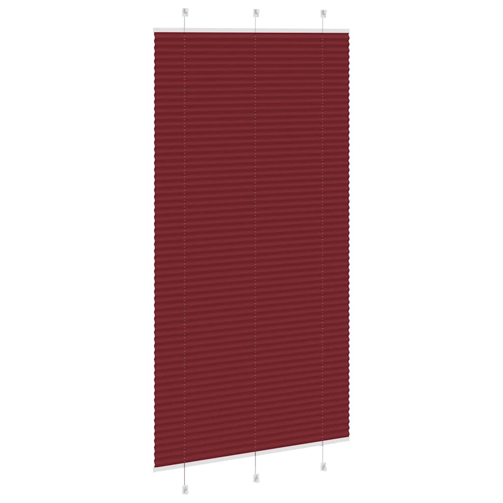 Plissé rolgordijn 105x200cm stofbreedte 104,4cm bordeauxrood is nu te koop bij PeponiXL, paradijselijk wonen!